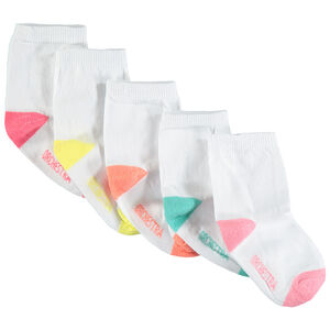 Σετ από 5 ζευγάρια κάλτσες με αντίθεση στο μπροστινό και πίσω μέρος 