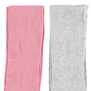 Σετ 2 ζευγαριών παχιών μονόχρωμων καλσόν για κορίτσι 