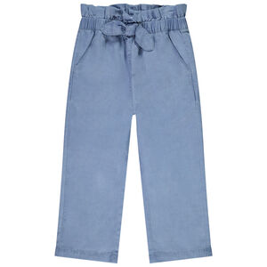 Παντελόνι φαρδιά γραμμή με φιόγκο για κορίτσι 