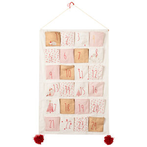 Ημερολόγιο σε ύφασμα για να κρεμάσετε τα Χριστούγεννα 