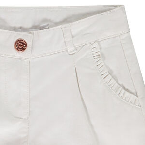 Σορτς από twill με φουσκωτές τσέπες για κορίτσι 