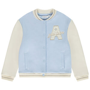 Μπουφάν teddy από φούτερ με σχέδιο patch για κορίτσι 