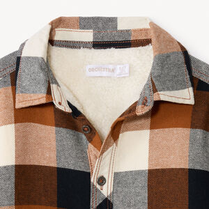 Surchemise flanelle doublée à carreaux pour garçon  
