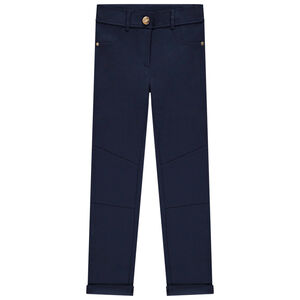 Παντελόνι skinny σε ύφασμα Milano με σχέδιο ιππασίας για κορίτσι 