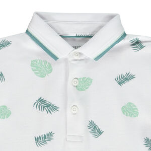 Polo manches courtes imprimé végétal pour garçon 
