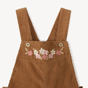 Κοντή σαλοπέτα με κεντήματα από βελούδινο πλεκτό για μωρό κορίτσι 