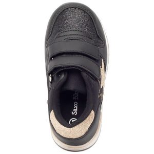 Baskets noires avec empiècements brillants et étoiles pour fille 