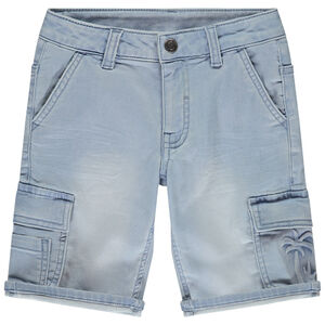 Βερμούδα cargo από denim με ανάγλυφο φοίνικα για αγόρι 