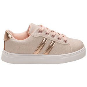 Αθλητικά παπούτσια από ύφασμα με ιριδίζουσα σόλα και λαμπερές λωρίδες 