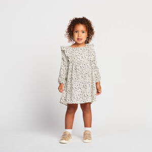 Robe manches longues fleurie pour bébé fille  Main Robe manches longues fleurie pour bébé fille