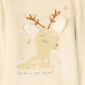 Σετ πιτζάμας 3 τεμαχίων με φαντεζί ταράνδο και καλυπτήρα ματιού για κορίτσι 