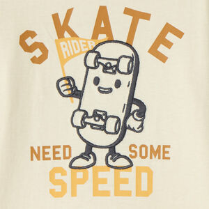 T-shirt μακρυμάνικος για μωρό αγόρι με σχέδιο skateboard 