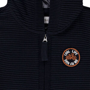 Ζακέτα με κουκούλα πλεκτό φαντεζί για bebe αγόρι 