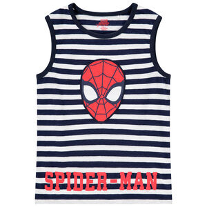 Αμάνικο μπλουζάκι βαμβακερό ριγέ σχέδιο Spiderman για αγόρι Main Αμάνικο μπλουζάκι βαμβακερό ριγέ σχέδιο Spiderman για αγόρι