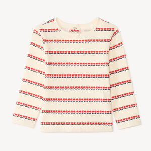 T-shirt bébé fille manches longues motif tulipes 