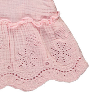 Τουνίκ με μακριά μανίκια από κεντημένο τετράγωνο για μωρό κορίτσι 