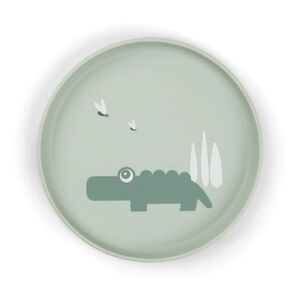 Assiette antidérapante Foodie Croco vert  Main Assiette antidérapante Foodie Croco vert