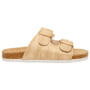 Χρυσές σανδάλες με διπλές αγκράφες για κορίτσι 