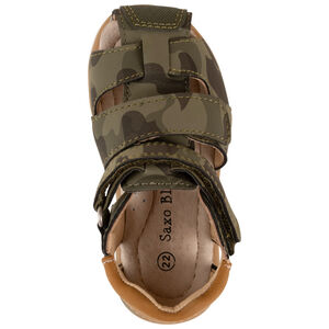 Σανδάλια κλειστά με σκρατς και σχέδιο καμουφλάζ για μωρό αγόρι 