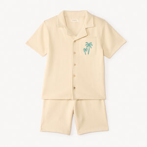 Σαπούνι 2 τεμαχίων oversized πουκάμισο + σορτς για αγόρι 
