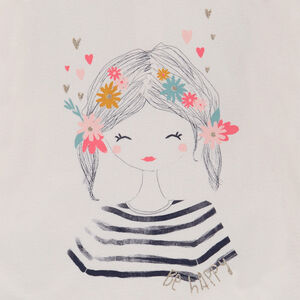 T-shirt μακρυμάνικο jersey σχέδιο φαντεζί για bebe κορίτσι 