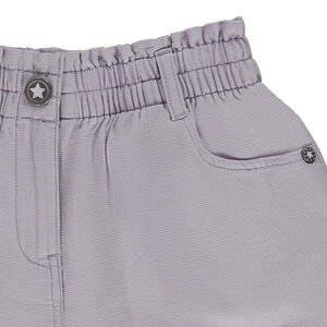 Σορτς μονόχρωμο πάνινο για κορίτσι 