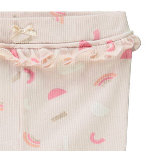 Καλσόν μακρύ côtelé με φαντεζί σχέδιο για bébé κορίτσι 