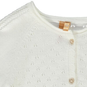 Ζακέτα μπολερό από πλεκτό με σχέδιο αζούρ για κορίτσι 