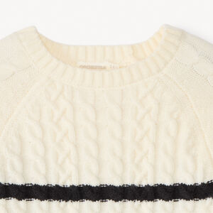 Πλεκτό πουλόβερ μακρυμάνικο μαρινιέρα για κορίτσι 