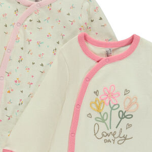 Σετ από 2 φορμάκια floral για bebe κορίτσι με διαφορετικά ανοίγματα ανάλογα με την ηλικία 