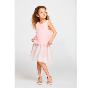Robe de cérémonie en tulle brodé et glitter pour fille Main Robe de cérémonie en tulle brodé et glitter pour fille