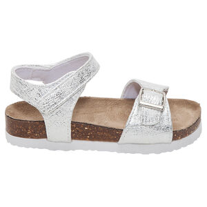 Ιριδίζοντα πέδιλα με διπλή σόλα και όψη φελλού 