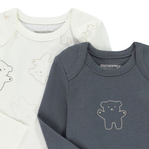 Σετ από 5 μακρυμάνικα μπόντι με σχέδιο αρκουδάκια για μωρό 