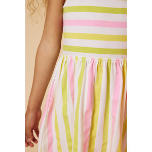 Φόρεμα jersey με ρίγες για κορίτσι 