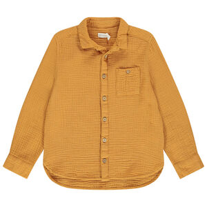 Chemise à manches longues en coton tubique pour garçon Main Chemise à manches longues en coton tubique pour garçon