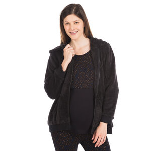 Veste à capuche de grossesse en sherpa 