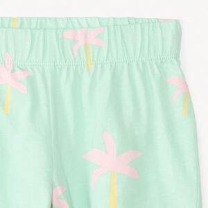 Σύνολο 2 τεμαχίων, μπλούζα + σορτσάκι με σχέδιο φοίνικες για κορίτσι 