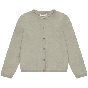 Ζακέτα πλεκτή μονόχρωμη με κουμπιά με glitter για κορίτσι 