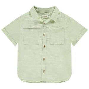 Πουκάμισο κοντομάνικο με φαντεζί σχέδιο και print για αγόρι 