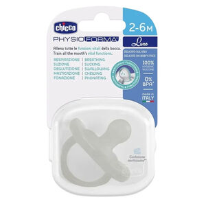 Chicco Physio Luxe Πιπίλα Σιλικόνης Γκρί 2-6m 1τμχ 