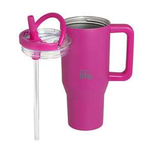 Ποτήρι Με Καπάκι & 2 Χερούλια Neon Magenta 900ml (2Handles Lid) 