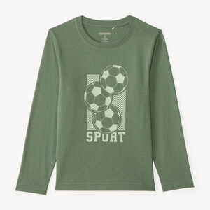 T-shirt à manches longues imprimé sport pour garçon 