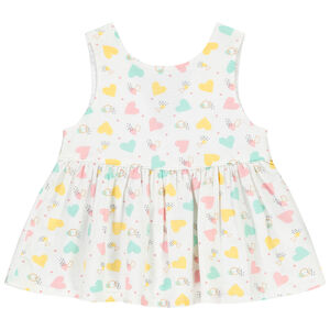 Top με βολάν με πλάτη φαντεζί για bebe κορίτσι 