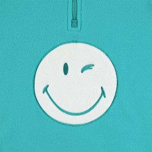 Φούτερ με κέντημα SmileyWorld και άνοιγμα με φερμουάρ 