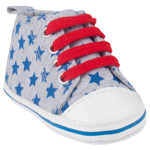 Baskets en toile montantes imprimées étoiles all-over 