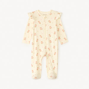 Φόρεμα από ριπ ύφασμα με φερμουάρ και σχέδιο αρκουδάκι για κορίτσι μωρού 