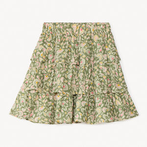 Φούστα με ρυάκι και τσαλακωτό εφέ με λουλουδάτο μοτίβο για κορίτσι. 