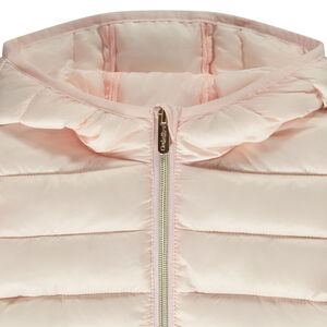 Λεπτό καπιτονέ μπουφάν με κουκούλα για κορίτσι 