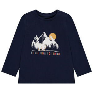 T-shirt μακρυμάνικο με φαντεζί σχέδιο για μωρό αγόρι 