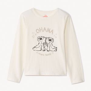 T-shirt manches longues pailleté Stitch & Angel Disney pour fille Main T-shirt manches longues pailleté Stitch & Angel Disney pour fille